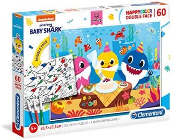 26095 Clementoni Baby Shark - 60 pcs - Happy Color Double Face