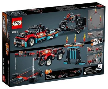 42106 LEGO® Technic Kaskadininkų pasirodymo sunkvežimis ir motociklas