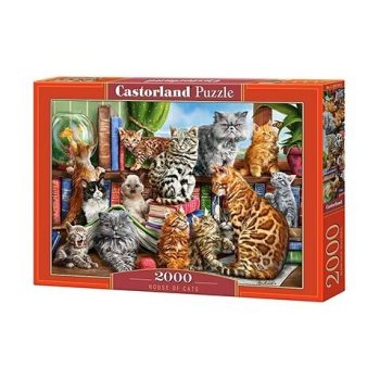 C-200726 Castorland dėlionė House of Cats 2000 det.