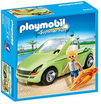 Playmobil Summer Fun, Surfer Car Toy with Convertible, 6069