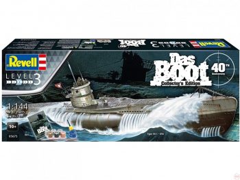 05675 Revell - Das Boot U-Boot Typ VII C Collector's Edition - 40th Anniversary dovanų komplektas, 1/144
