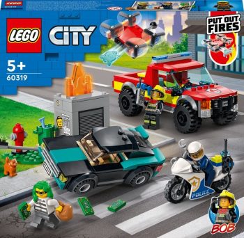 60319 LEGO City Ugniagesių gelbėjimo operacija ir policijos gaudynės , 295 vnt.