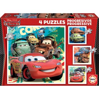 14942 4 dėlionės (puzzle) CARS 3-5 metų