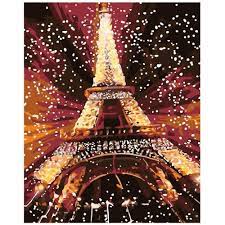Piešimas pagal skaičius, ,,Eifelio bokštas'' (40x50)