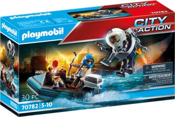 Playmobil City Action, Policijos lėktuvų paketas su valtimi, 70782