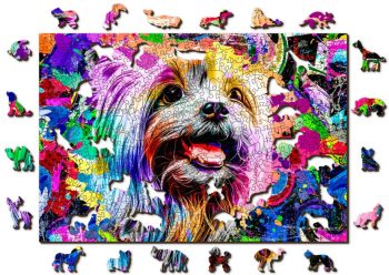 AN 505-0125-L Medinė dėlionė Pop Art Yorkshire Terrier – 505 pcs