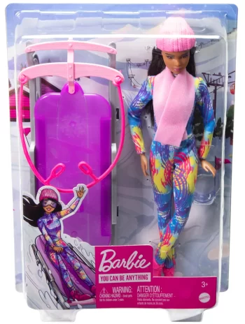 HGM74 Barbie Winter Sports Sled Doll