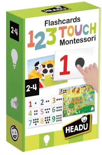 MU54891 HEADU „Montessori“ kortelių žaidimas „Paliesk skaičiukus“