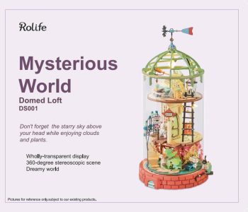 DS001 Domed Loft DIY Glass Miniature Dollhouse kit
