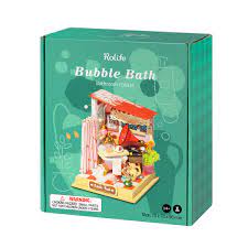 DS018 Rolife Bubble bath Bathroom Miniature Dollhouse Kit 1: 30
